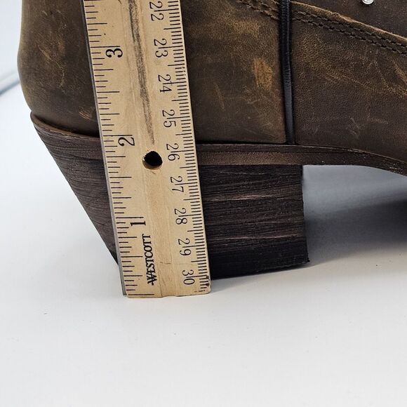 Sante Fe Western Boots Womens 11M Distressed Leather Rhinestone Cowgirl Festival - Picture 9 of 13